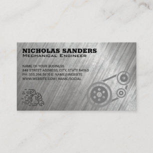 automonteur   Katrollen en moersleutel   autorepar Visitekaartje