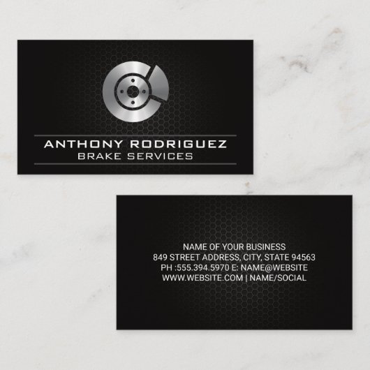 automonteur | rotorpictogram visitekaartje (Voorkant / Achterkant)