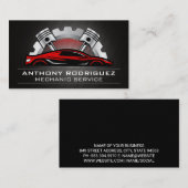 automonteur | zuigers | tandwiel visitekaartje (Voorkant / Achterkant)