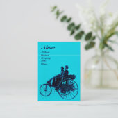 AUTOMOTIEF MONOGRAM blauwe turquase AUTOMATISCH RE Visitekaartje (Staand voorkant)