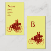 AUTOMOTIEF MONOGRAM Yellow Brown Kraft Visitekaartje (Voorkant / Achterkant)