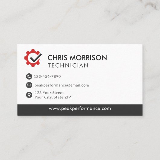 Automotive and Maintenance Services Visitekaartje (Achterkant)