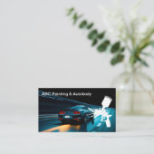 Automotive auto schilderen en detaillering visitekaartje (Staand voorkant)