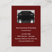 Automotive auto schilderen en detaillering visitekaartje (Voorkant)