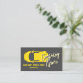 Automotive Body Work & Paint Gele Auto Van Boven Visitekaartje (Staand voorkant)