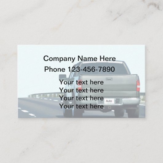 Automotive Business Card Template Nieuw Visitekaartje (Voorkant)