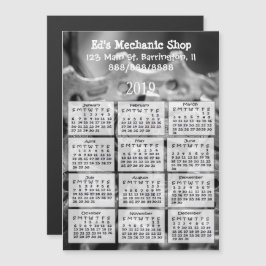 Automotive Business Mini Kalender Magnet 2019 Magnetische Uitnodiging