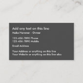 Automotive Business Modern Bezoekende Kaarten Visitekaartje (Achterkant)