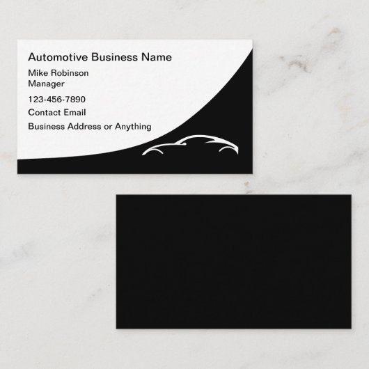Automotive Business Services Modern Visitekaartje (Voorkant / Achterkant)