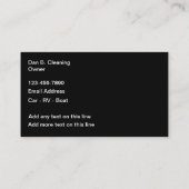 Automotive Car Detailing Services Nieuw Visitekaartje (Achterkant)