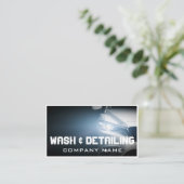 Automotive Car Wash & Auto Detailing Modern donker Visitekaartje (Staand voorkant)