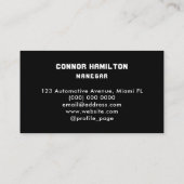 Automotive Car Wash & Auto Detailing Modern donker Visitekaartje (Achterkant)