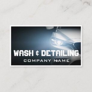 Automotive Car Wash & Auto Detailing Modern donker Visitekaartje