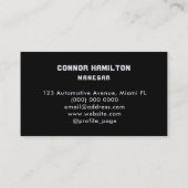 Automotive Car Wash & Auto Detailing Modern Zwart Visitekaartje (Achterkant)