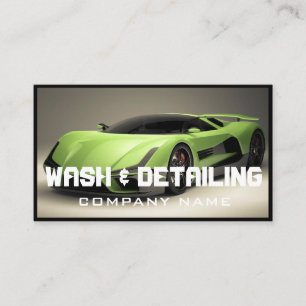 Automotive Car Wash & Auto Detailing Modern zwart Visitekaartje