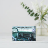 Automotive Classic Car Restauratie Visitekaartje (Staand voorkant)