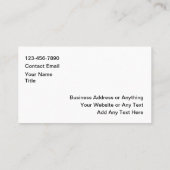 Automotive Cool Business Cards Design Visitekaartje (Achterkant)
