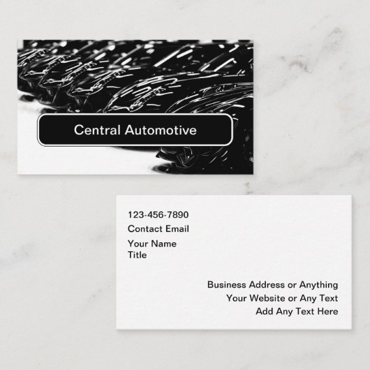 Automotive Cool Business Cards Design Visitekaartje (Voorkant / Achterkant)