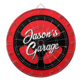 Automotive dartboard met auto stuurwiel print dartbord (Voorkant)
