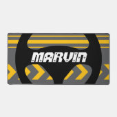 Automotive desk mat or mouse pad with custom text (Voorkant)