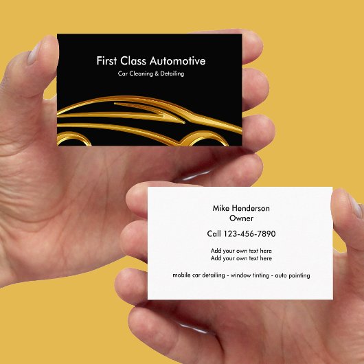 Automotive Detailing Schoonmaak Visitekaartjes