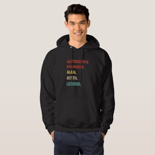 Automotive Engineer Man Myth Legend 1 Hoodie (Voorkant volledig)