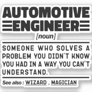 Automotive Engineer Noun Professional Father Cool Sticker