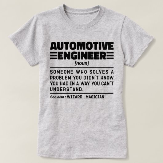 Automotive Engineer Noun Professional Father Cool T-shirt (Design voorkant)