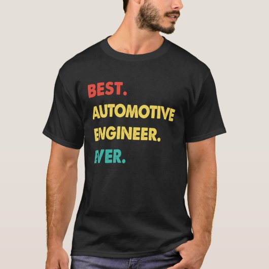 Automotive Engineer Retro Beste Automotive Enginee T-shirt (Voorkant)
