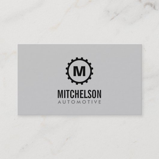 Automotive Gear Initiaal Auto Reparatie, Mechanic Visitekaartje (Voorkant)