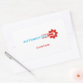 Automotive Gear Logo Rechthoekige Sticker (Envelop)