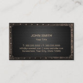 Automotive Gear Monogram Donker Metaal Auto Repara Visitekaartje (Achterkant)