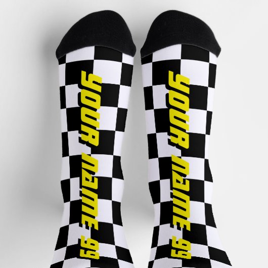 Automotive geruite racevlag aangepaste autosport sokken (Top)
