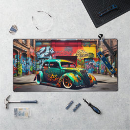 Automotive Hot Rod Graffiti Urban Custom Desk Mat