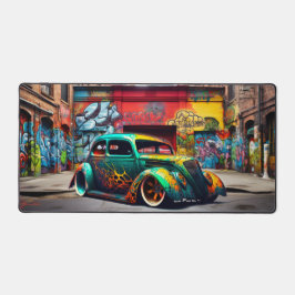 Automotive Hot Rod Graffiti Urban Custom Desk Mat
