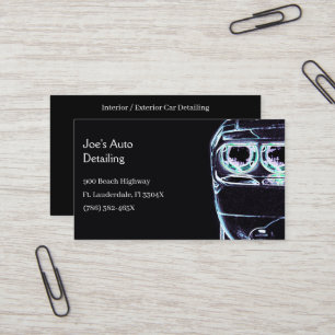 Automotive koplamp Amerikaanse Muscle Car Visitekaartje