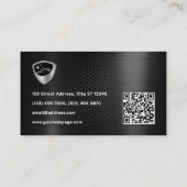 Automotive logo faux carbon texture Business Card Visitekaartje (Achterkant)