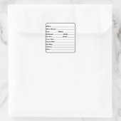 Automotive Maintenance Service Engine Checklist Vierkante Sticker (Tas)