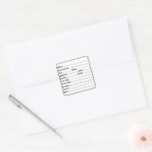 Automotive Maintenance Service Engine Checklist Vierkante Sticker (Envelop)