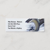 Automotive Mechanic Wrenches Design 4 Mini Visitekaartje (Voorkant)