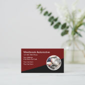 Automotive Repair Shop Mechanic Visitekaartje (Staand voorkant)