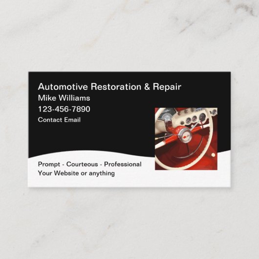 Automotive Restoration And Sales Visitekaartje (Voorkant)
