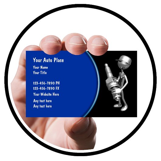Automotive Retro Sparkplug ontwerp Visitekaartje