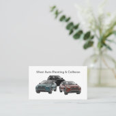 Automotive Schilderen & Collision Services Visitekaartje (Staand voorkant)