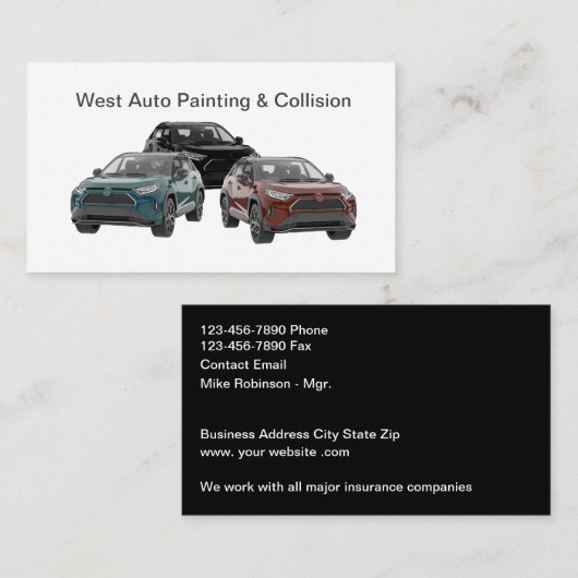 Automotive Schilderen & Collision Services Visitekaartje (Voorkant / Achterkant)