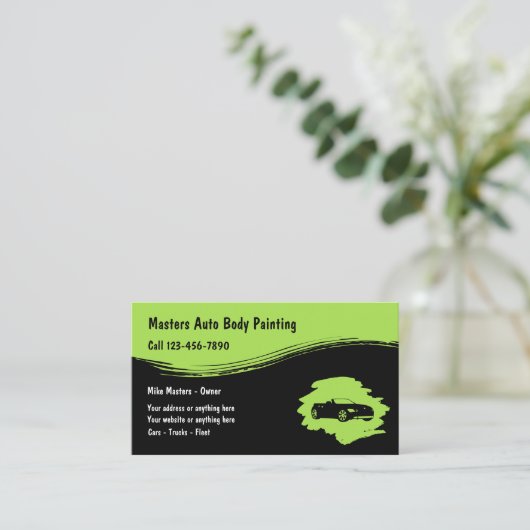 Automotive Schilderen & Collision Visitekaartje (Staand voorkant)