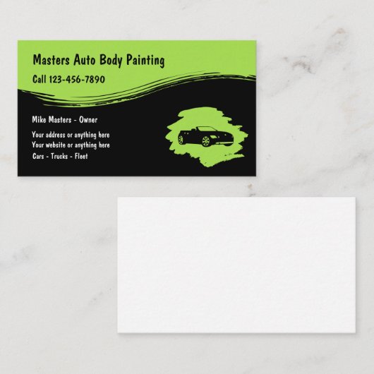 Automotive Schilderen & Collision Visitekaartje (Voorkant / Achterkant)