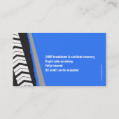 Automotive service tracks blauw visitekaartje (Achterkant)