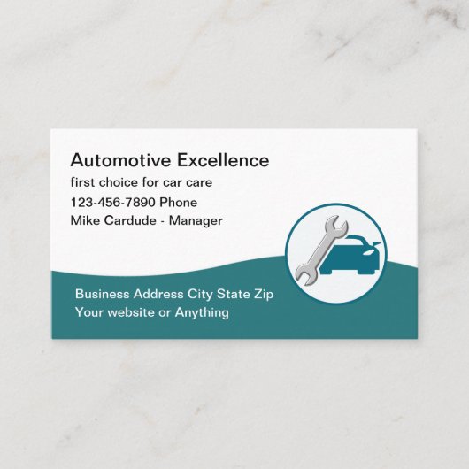 Automotive Services Cool Business Card Design Visitekaartje (Voorkant)