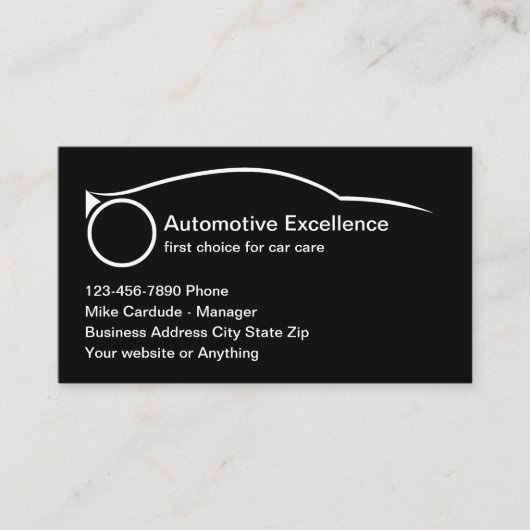 Automotive Services Cool Business Cards Visitekaartje (Voorkant)